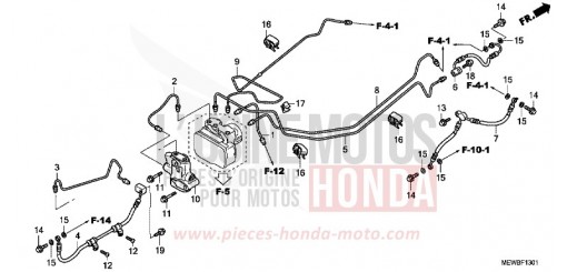 CONDUITES DE FREIN/PCV. (ABS) NT700VAB de 2011
